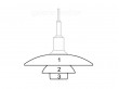 Spare parts for Louis Poulsen pendant lamp PH 3/2