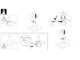 Pièces détachées pour suspension Louis Poulsen modèle PH 3/2