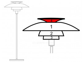 Pièces détachées pour lampadaire Louis Poulsen modèle PH 80