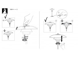 Pièces détachées pour lampe à poser Louis Poulsen modèle PH 2/1