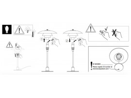 Pièces détachées pour lampe à poser Louis Poulsen modèle PH 2/1