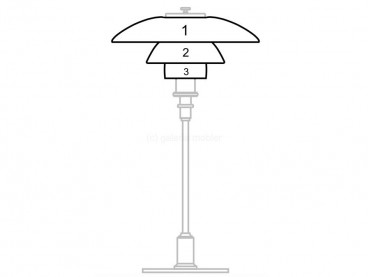 Pièces détachées pour lampe de table Louis Poulsen modèle PH 3/2