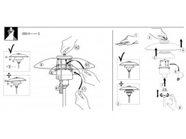 Pièces détachées pour lampe de table Louis Poulsen modèle PH 3 1⁄2-2 1⁄2 Verre