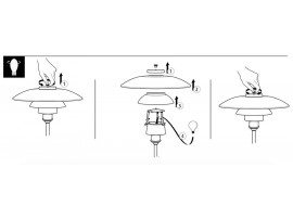 Pièces détachées pour lampe de table Louis Poulsen modèle PH 3 1⁄2-2 1⁄2 Verre