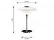 Spare parts for Louis Poulsen table lamp PH 4 1⁄2-3 1⁄2 Verre