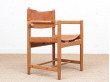 Mid-Century modern scandinavian pair of armchairs by Borge Mogensen model 3238