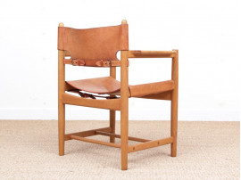 Mid-Century modern scandinavian pair of armchairs by Borge Mogensen model 3238