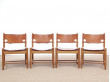 Mid-Century modern scandinavian set o f 4 chairs