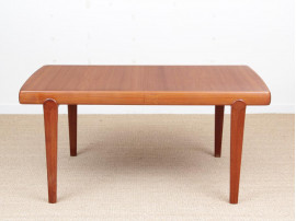 Mid-Century modern scandinavian dining table in teak 6/10 seats