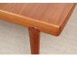 Mid-Century modern scandinavian dining table in teak 6/10 seats