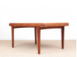 Mid-Century modern scandinavian dining table in teak 6/10 seats