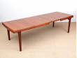 Mid-Century modern scandinavian dining table in teak 6/10 seats