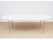 Mid-Century modern scandinavian dining table Super Elliptic B614 by Bruno Mathsson 8/10 seats