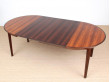 Mid-Century modern scandinavian round dining table in Rio rosewood 6/10 seats