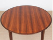 Mid-Century modern scandinavian round dining table in Rio rosewood 6/10 seats