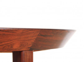 Mid-Century modern scandinavian round dining table in Rio rosewood 6/10 seats