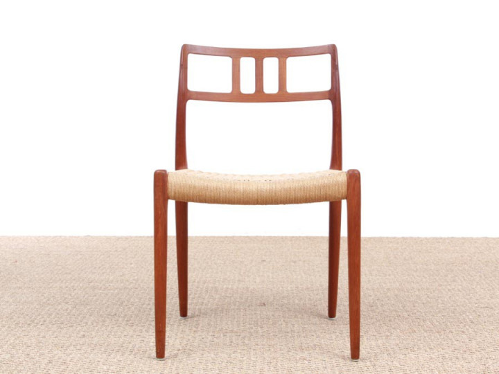 Mid-Century Modern danish set of 4 chairs in teak model 79 by Niels O. Møller