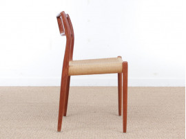 Mid-Century Modern danish set of 4 chairs in teak model 79 by Niels O. Møller