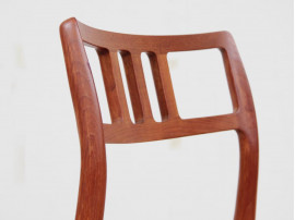 Mid-Century Modern danish set of 4 chairs in teak model 79 by Niels O. Møller