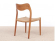 Mid-Century Modern danish pair of chairs in oak model 71 by Niels O. Møller