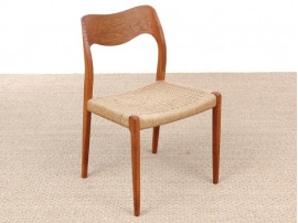 Paire de chaises scandinave en chêne et corde, modèle 71. 