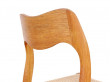 Mid-Century Modern danish pair of chairs in oak model 71 by Niels O. Møller