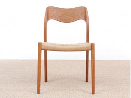 Paire de chaises scandinave en chêne et corde, modèle 71. 