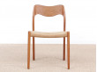 Mid-Century Modern danish pair of chairs in oak model 71 by Niels O. Møller