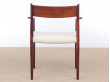 Fauteuil scandinave en palissandre de Rio modèle 418B