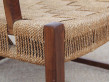 Mid-Century Modern pair of arm chairs  with woven sea grass.