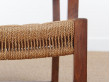 Mid-Century Modern pair of arm chairs  with woven sea grass.