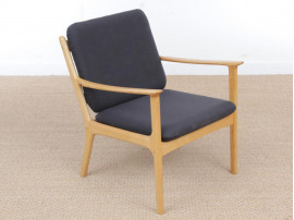 Mid-Century Modern Danish  lounge chair in mapple model PJ 112 by Ole Wanscher