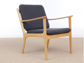 Mid-Century Modern Danish  lounge chair in mapple model PJ 112 by Ole Wanscher