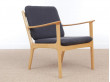 Mid-Century Modern Danish  lounge chair in mapple model PJ 112 by Ole Wanscher