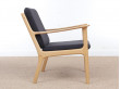 Mid-Century Modern Danish  lounge chair in mapple model PJ 112 by Ole Wanscher