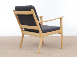 Mid-Century Modern Danish  lounge chair in mapple model PJ 112 by Ole Wanscher