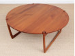 Table basse scandinave en teck massif 