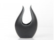 Rorstrand Short Black Caolina Vase by Gunnar Nylund