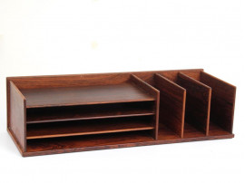 Mid century modern Desk Top Organizer in Rio rosewood