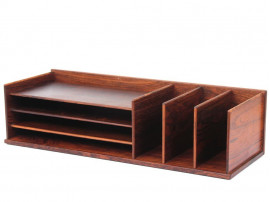 Mid century modern Desk Top Organizer in Rio rosewood