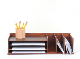 Mid century modern Desk Top Organizer in Rio rosewood