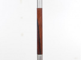 Mid-Century  modern scandinavian floor lamp in aluminium and Rio Rosewood