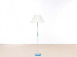 Mid-Century  modern scandinavian floor lamp in aluminium and glass by Carl Fagerlund.