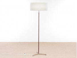 Lampadaire scandinave en teck et acier