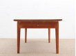 Mid-Century  modern scandinavian coffee table in solid oak by Hans Wegner