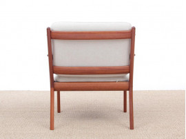 Mid-Century Modern Danish  lounge chair in mahogany model PJ 112 by Ole Wanscher