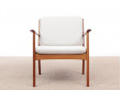 Mid-Century Modern Danish  lounge chair in mahogany model PJ 112 by Ole Wanscher