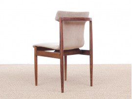 Mid-century Modern set of 4 IK dining chairs in Rio rosewood by Inger Klingenberg