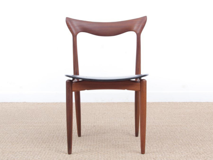 Set of 4 scandinavian chairs in teak designed by Henry Walter Klein