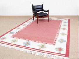 Tapis scandinave Rolakan en laine tissé main. Pièce unique vintage. 280x 200 cm.